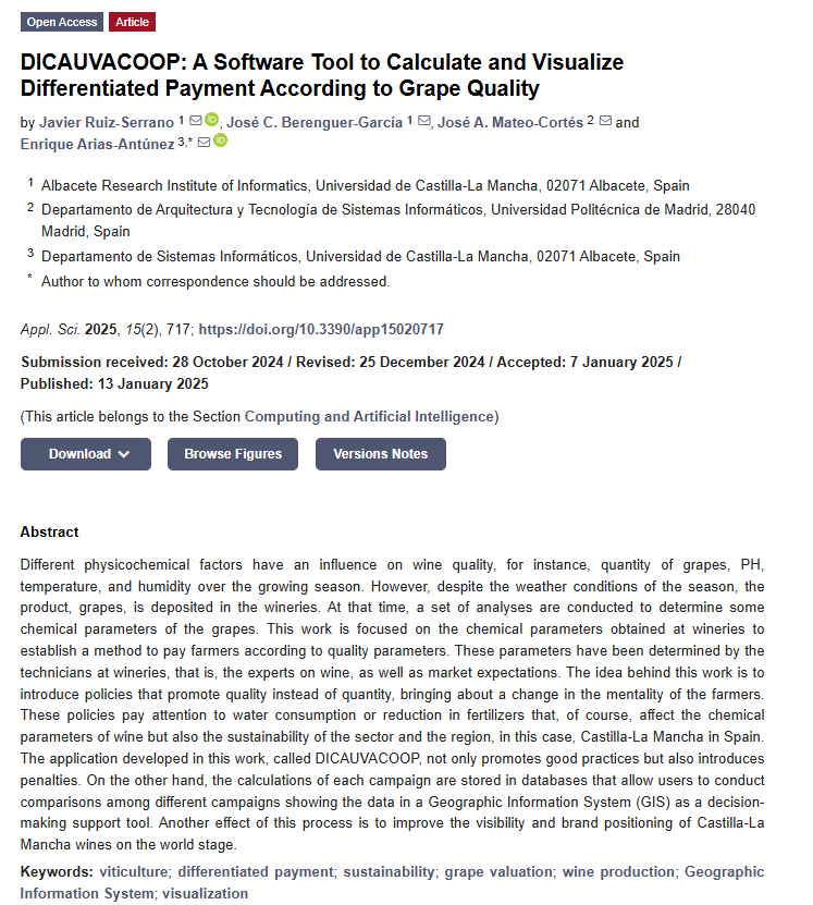 DICAUVACOOP: A Software Tool to Calculate and Visualize Differentiated Payment According to Grape Quality